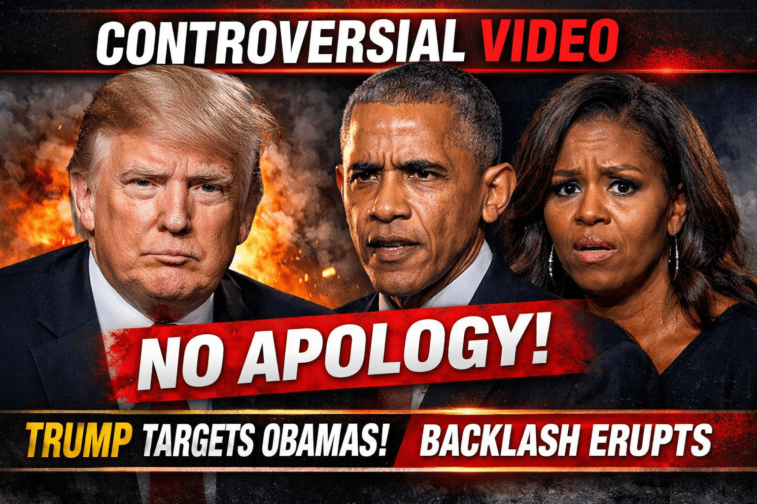 Trump Obama video Controversial, Video Targeting Obamas, Declines to Apologize Amid Backlash